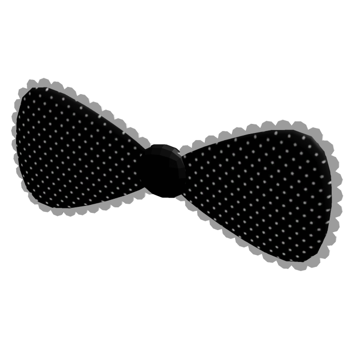 ♡ . ' Black cute little dots bow 