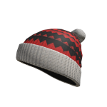 Red Patterned Winter Beanie