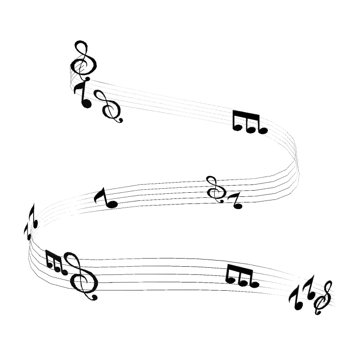 music notes symphony aura black