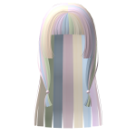 FREE Princess Hime Cut Rainbow Anime Hair