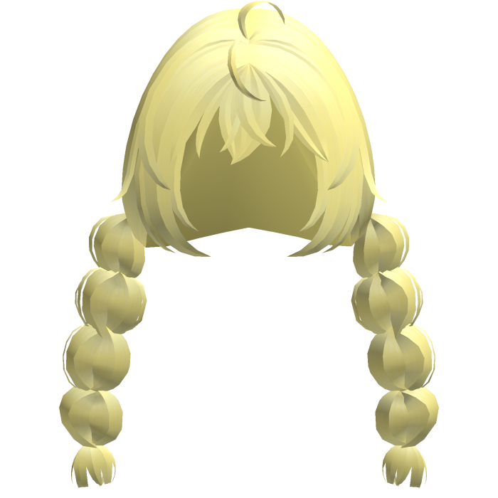 yellow kawaii anime bobble braids