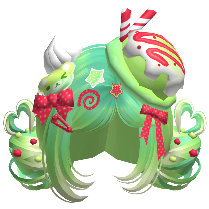 ♡ Ice Cream Girly Buns (Melon Soda)