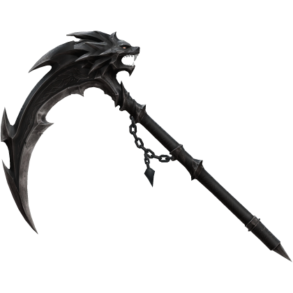 Black Dargon Scythe W Chains Hanging Roblox item