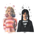 Wednesday and Enid Netflix fan club