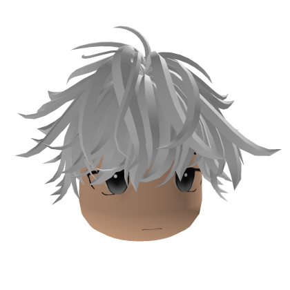 messy anime hair chill face y2k white  Roblox item