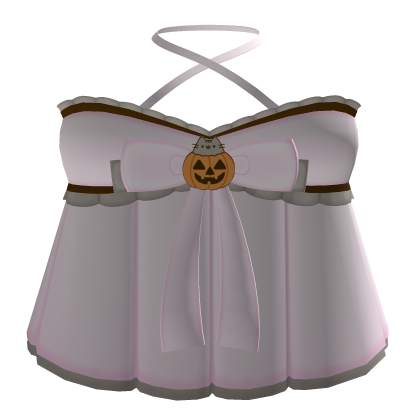 Halloween Pumpkin Coquette Dress | Pink Roblox item