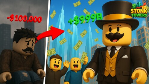 [New! 👚🚗]  💸Stonk Towers - Billionaire Tycoon
