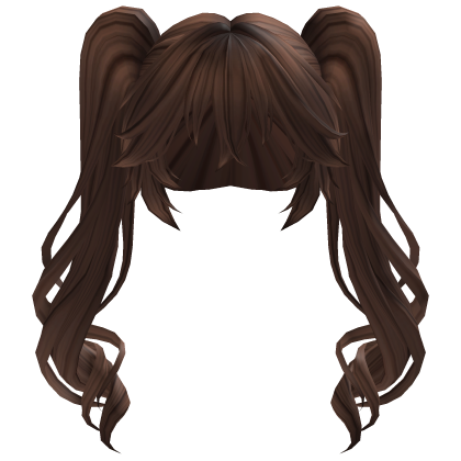 Long Curly Twintails in Brown Roblox item