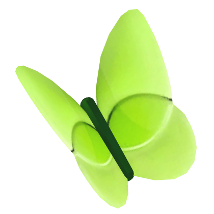 Green Frutiger Aero Butterfly Hair Clip