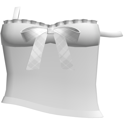 ♡ : plaid ruffled tank in white