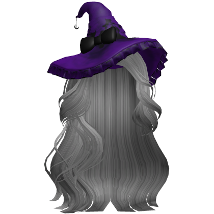 Halloween Side Swept Witch Hair (Grey)