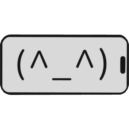 ^_^ kaomoji phone face cover