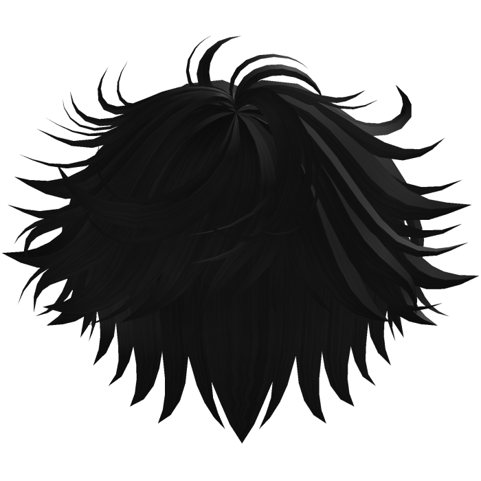 Cute emo y2k hair fluffy black
