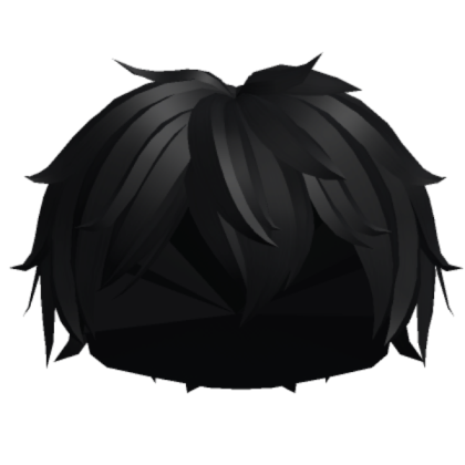 Black hair Roblox decal