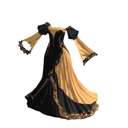Black & gold starfall goddess gown | Roblox Item - Rolimon's