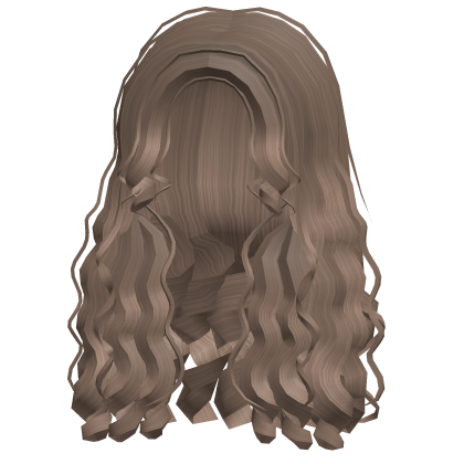 Long Curly Preppy Hair (Milktea Brown) Roblox item