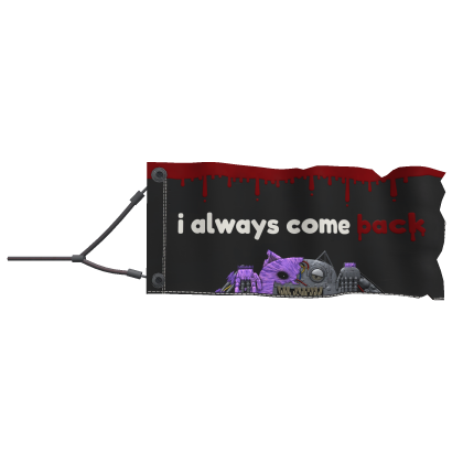 [waist] i always come back tow banner purple Roblox item