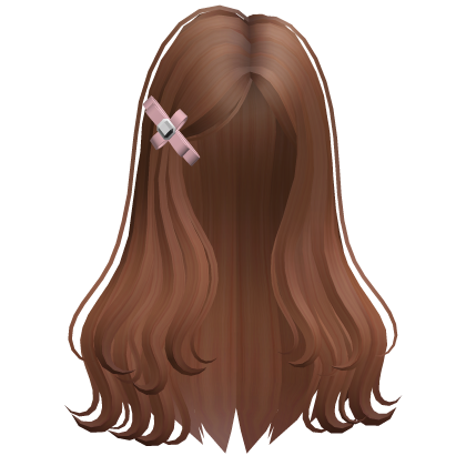 Cute Dolly Hair with Ribbon Hairpin (Ginger) Roblox item