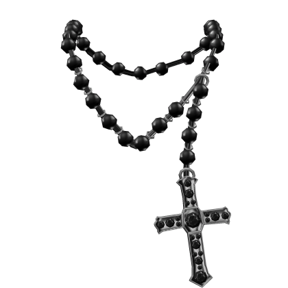 3.0 grunge black and white cross necklace