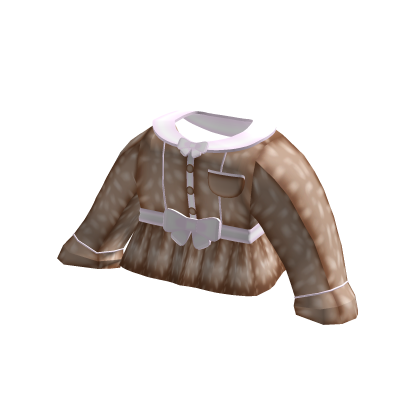 winter dark brown fawn puff jacket thumbnail