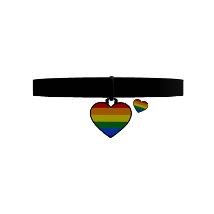♡ 1.0 lgbtq+ collar in black Roblox item