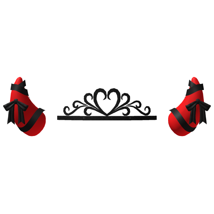 Princess Devil Imp Horns - Red Neon Black