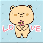Happy flower bear