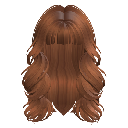 Pretty Voluminous Curly Ginger Hair with Bangs