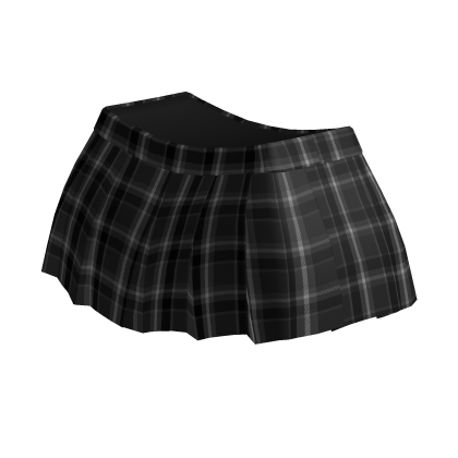 [1.0 R6] Long Black Checkered Skirt (Waist) thumbnail