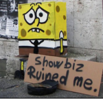 Spongbob losted his job at the crusty krab