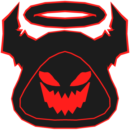 Cartoony Red Hacker Demon Hood