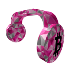 Pink Sparkle Bitcoin Larp Headphones