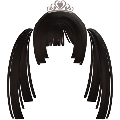 brown double yandere tiara pigtails