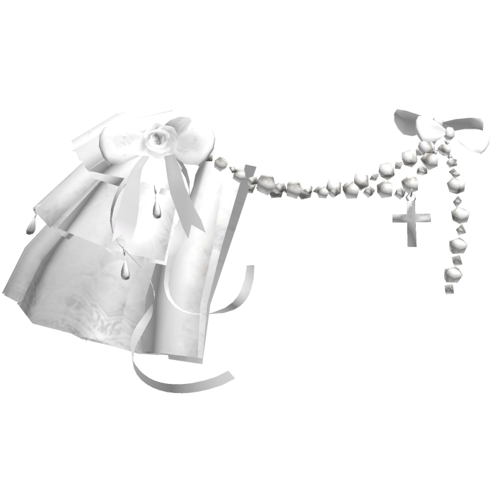 Victorian White Lace Pearl Ribbon Shoulder 3.0 [R]