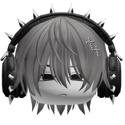 Boy Hair W/ Punk Headphones Grey