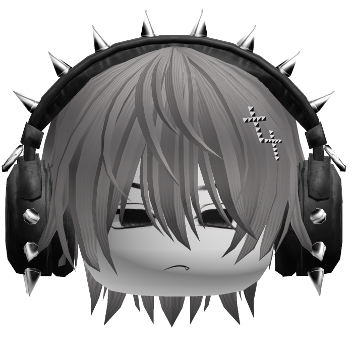 Boy Hair W/ Punk Headphones Grey