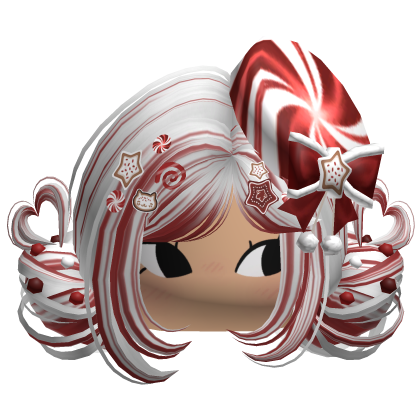♡ Christmas Candycane Buns (White & Red)