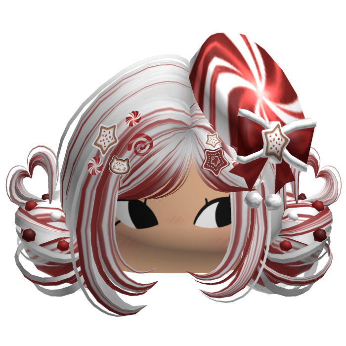 ♡ Christmas Candycane Buns (White & Red)