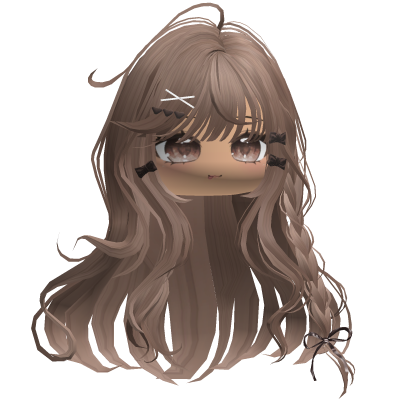 Shoujo Girl Braids w/ Bow Clips (Light Brown) Roblox item