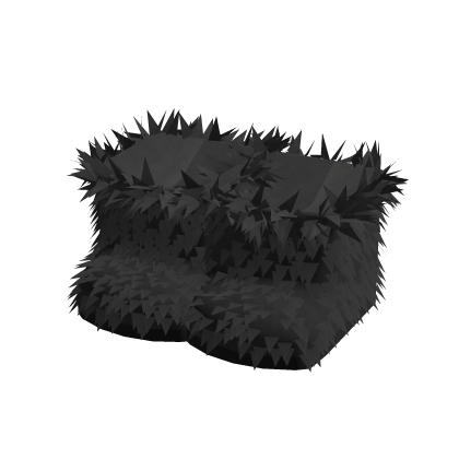 Y2K Black Fluffy Fur Boots