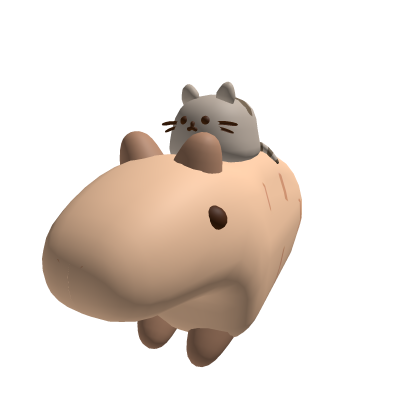 cute pusheen and capybara