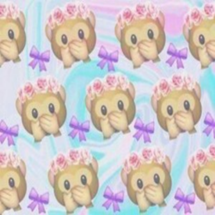 monkey emoji pastel background Roblox decal