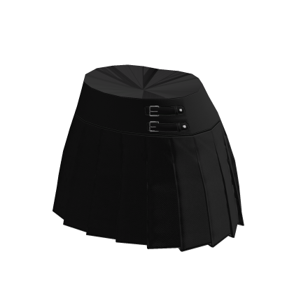 ☆ Black high waist pleated skirt