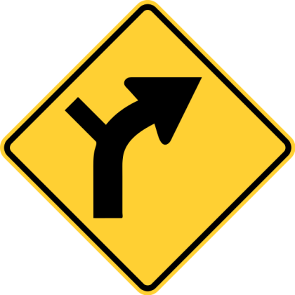 Slight Right Intersection Sign Roblox decal