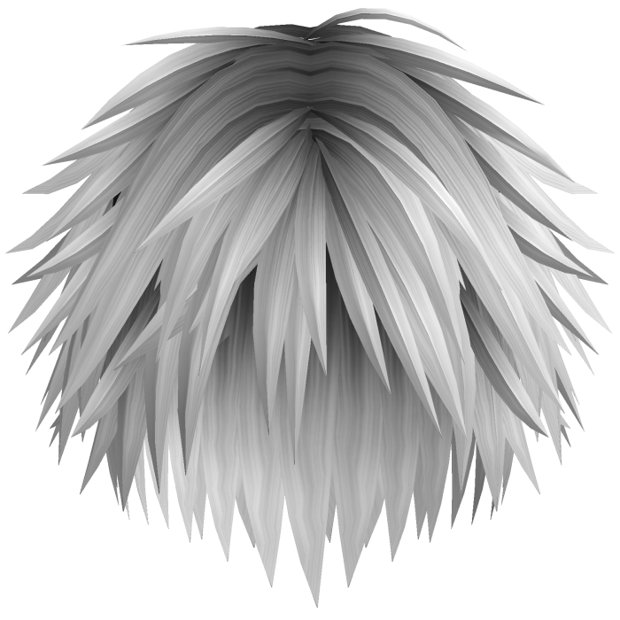 Messy Spiky Emo Boy Hair (Black to White)