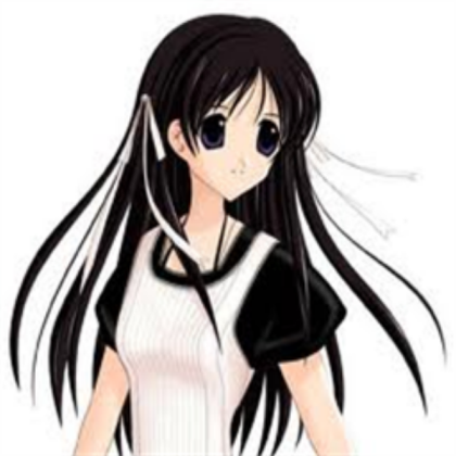 black hair girl Roblox decal