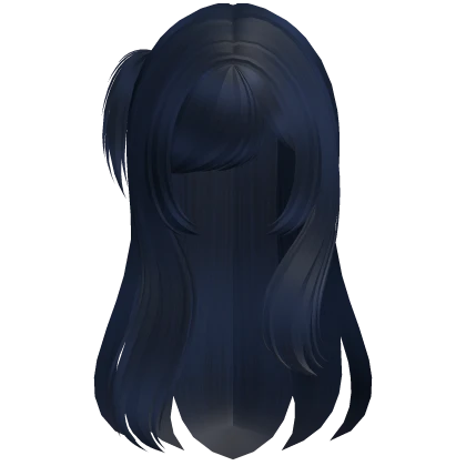 Cute Moe Hair /w Side Pigtail (Blue) Roblox item render