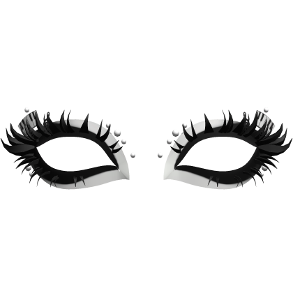 White Black Gyaru Scene Piano Glitter Lashes