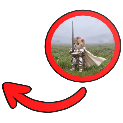 Knight Kitten Red Circle Meme