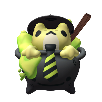 Halloween Witch Cauldron Frog